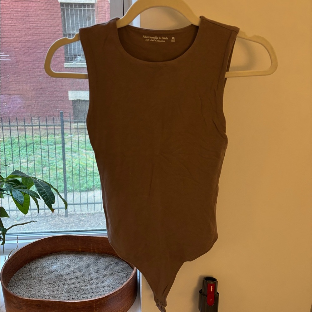 Abercrombie & Fitch Brown Sleeveless Bodysuit